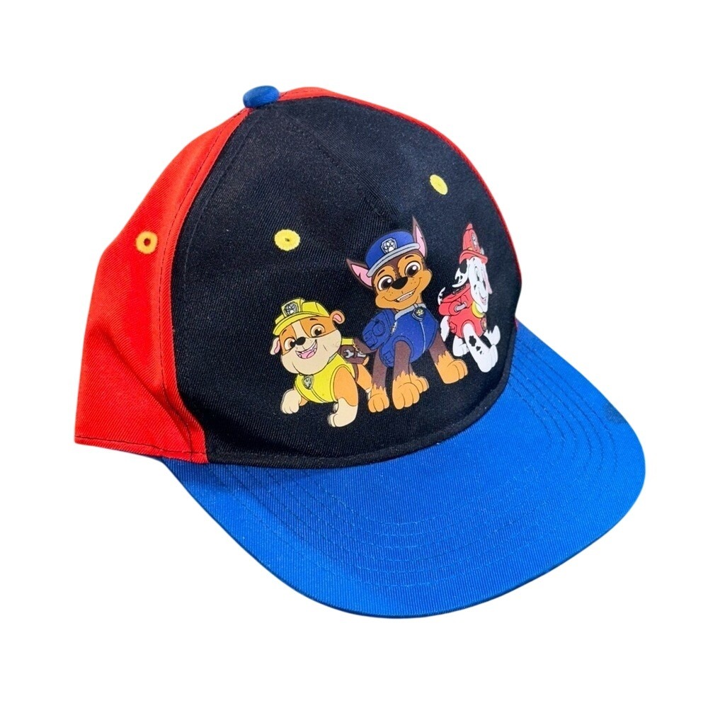 Paw Patrol Red Blue Boys Kid Snapback Cap Hat Chase Marshall Rubble Baseball Hat